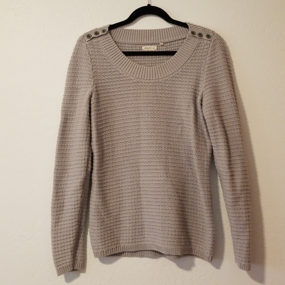 Martin + Osa cozy gray cable knit sweater